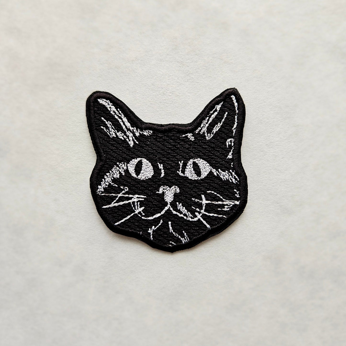 Black Cat Iron on Embroidered Patch