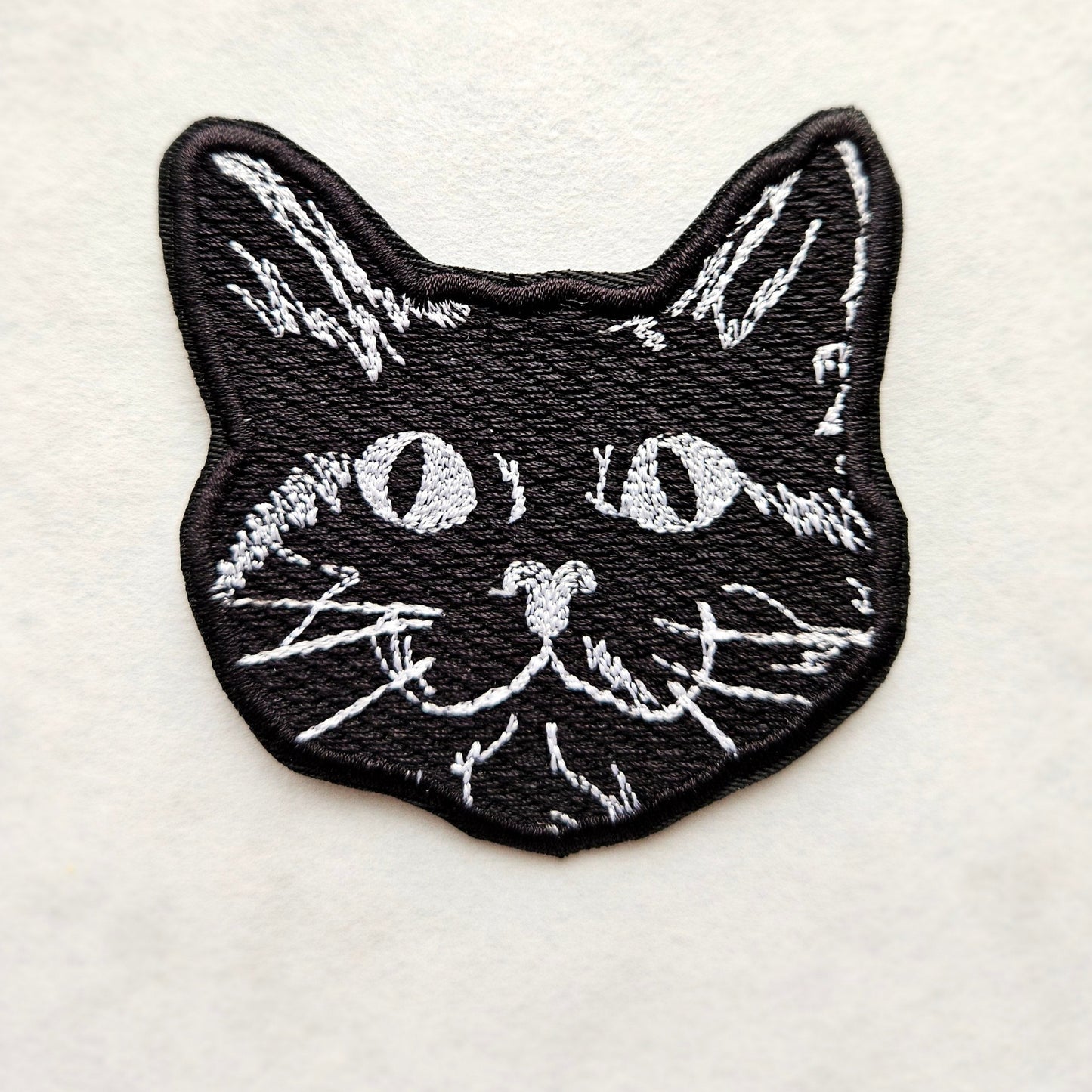 Black Cat Iron on Embroidered Patch