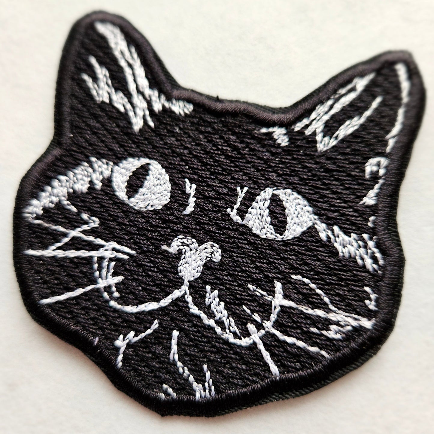 Black Cat Iron on Embroidered Patch