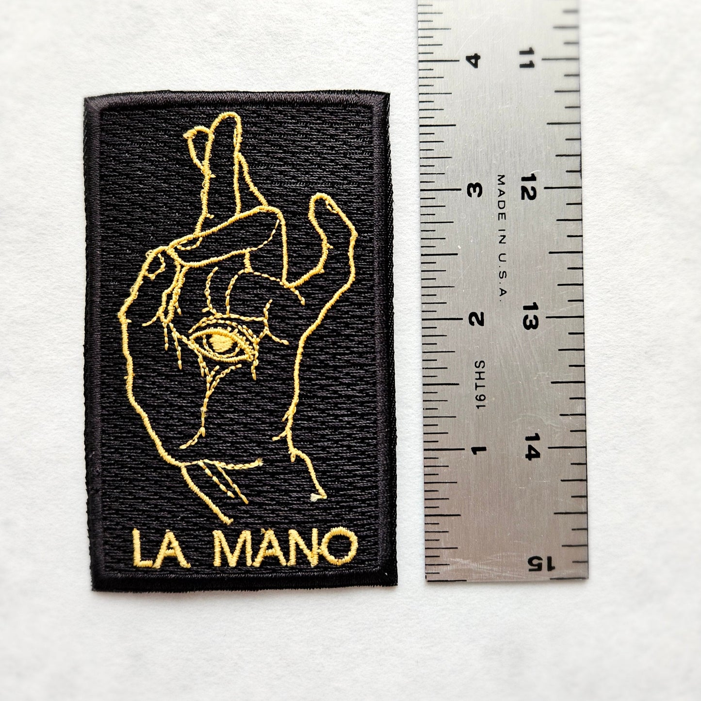 La Mano Loteria Iron on Embroidered Patch