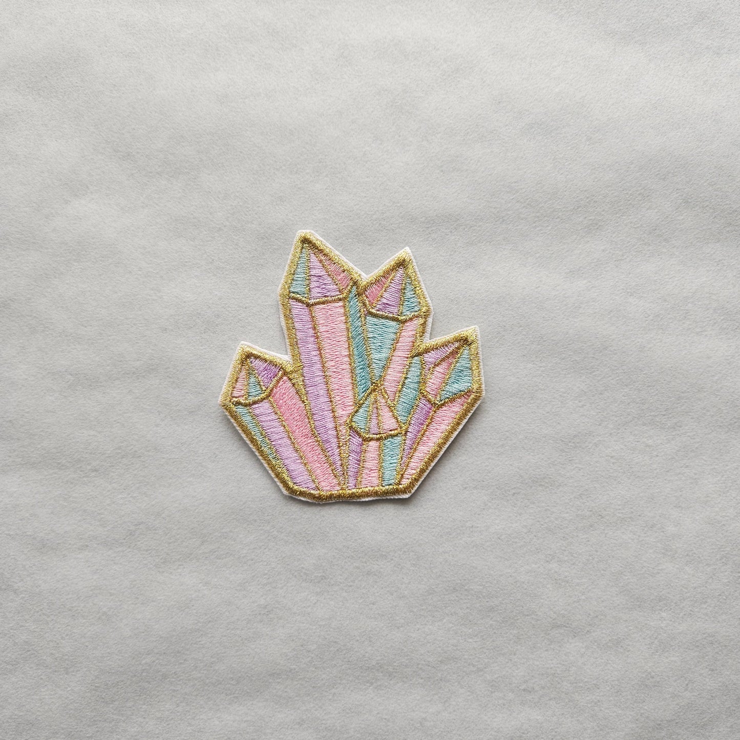 Crystal Pastel Embroidered Iron On Patch