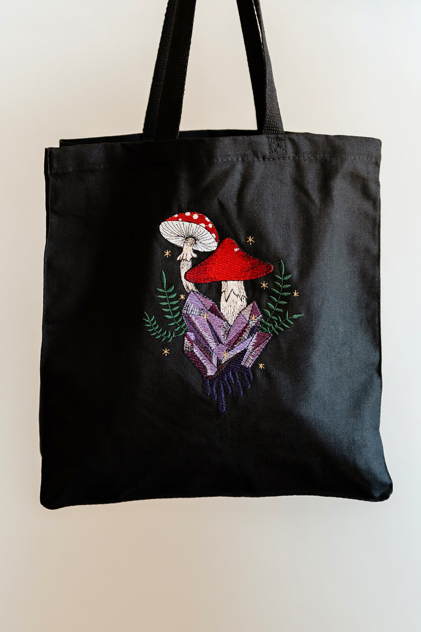 Mushrooms and Crystal Tote Bag