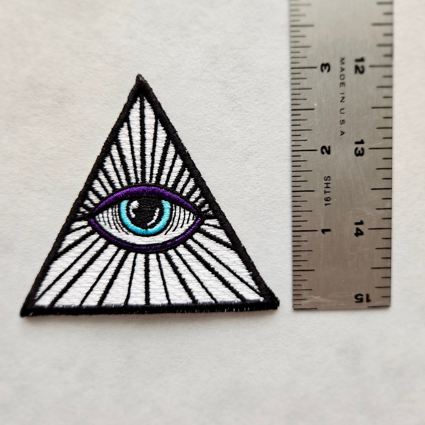 Evil Eye Eye of Providence Iron on Embroidered Patch